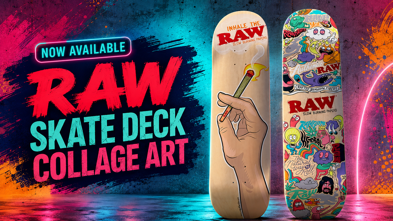Raw Skate Deck Collage Art 1CT  product image