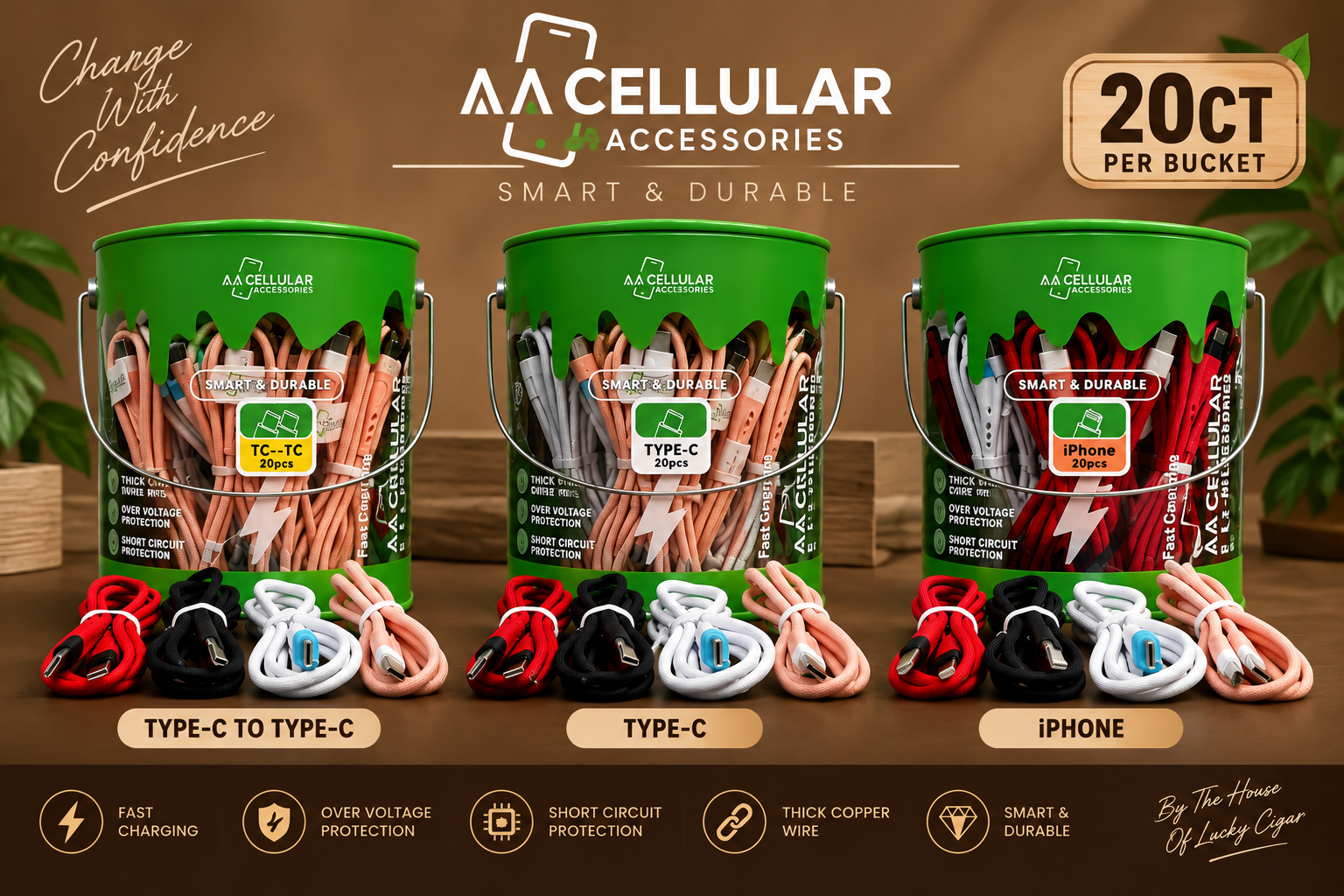 Aa Cellular 3.3FT Cable Jar 20CT (C20) product image