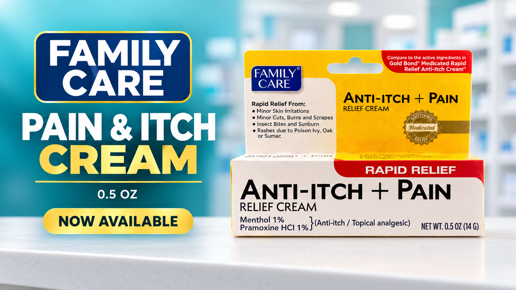 Family Care Pain & Itch Cream 0.5Oz 1CT product image