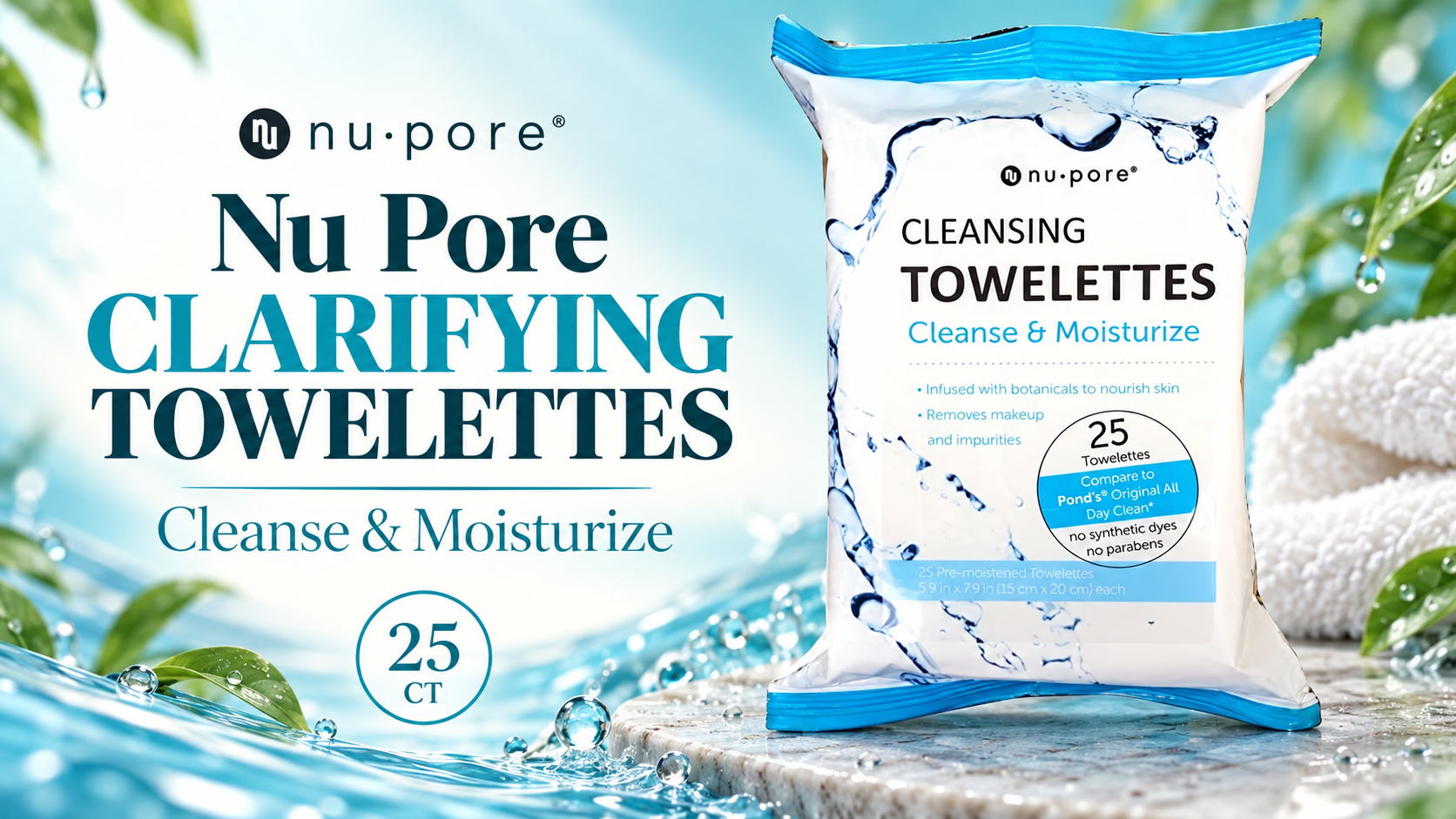 Nu Pore Clarifying Towelettes 25CT product image
