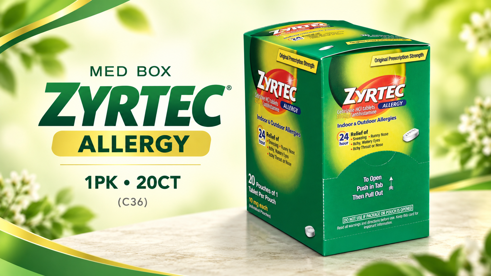 Med Box Zyrtec 1PK 20CT (C36) product image