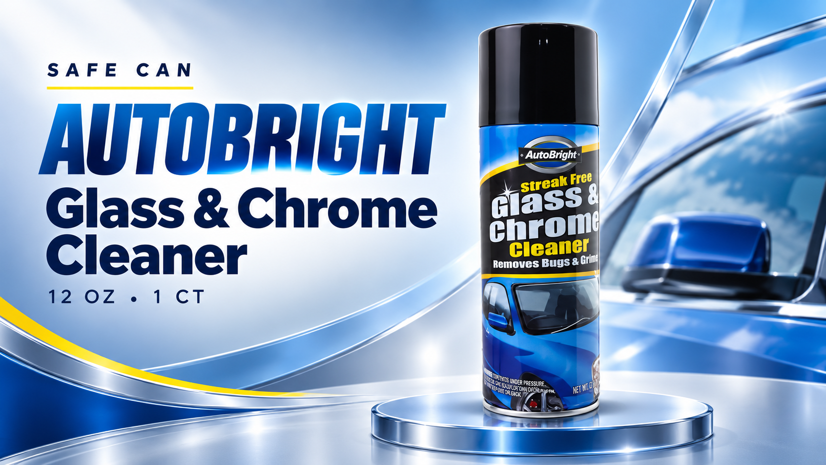 Safe Can Autobright Glass & Chrome Cleaner 12OZ 1CT  product image