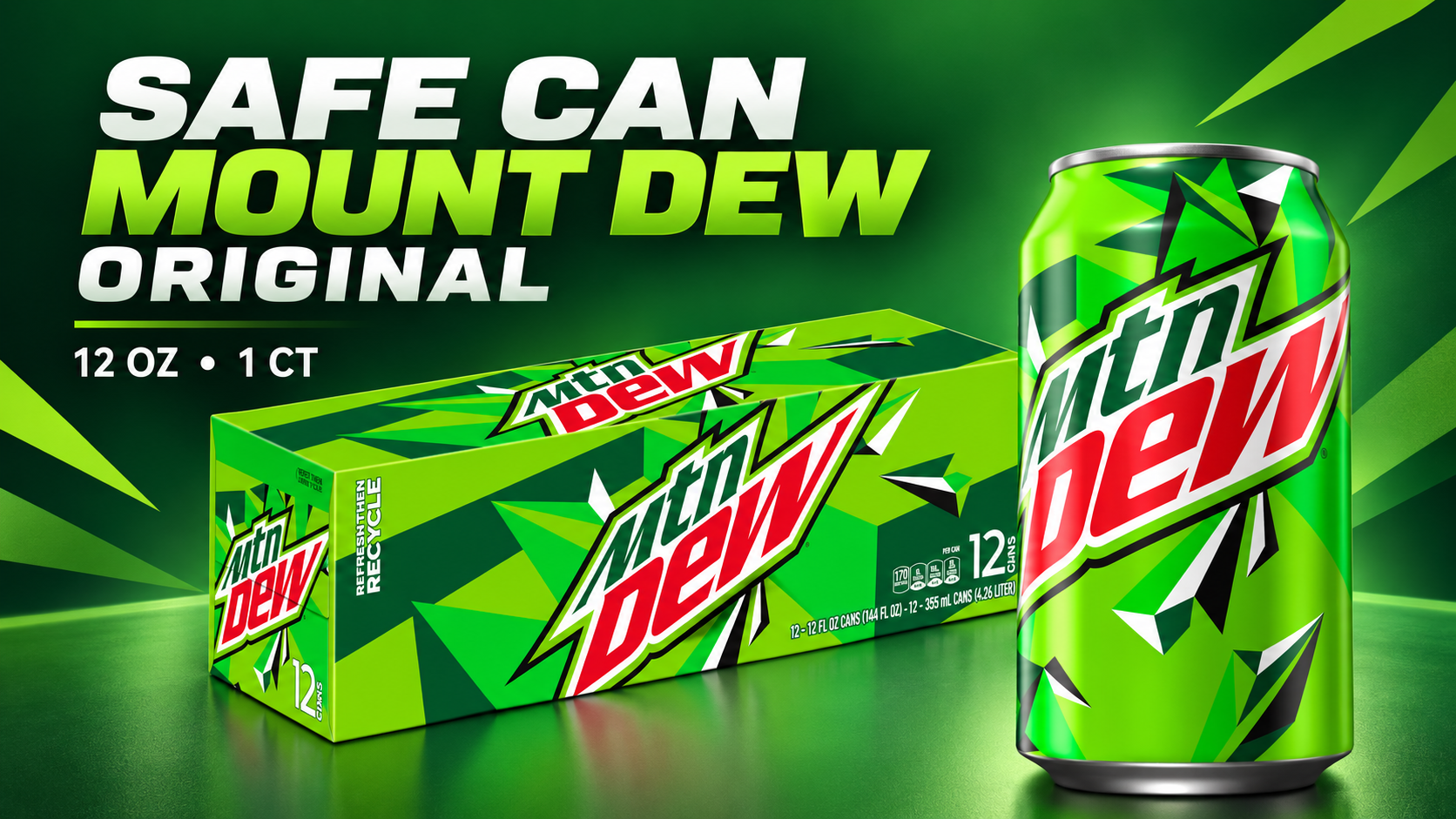 Safe Can Mount Dew Original 12Oz 1Ct product image