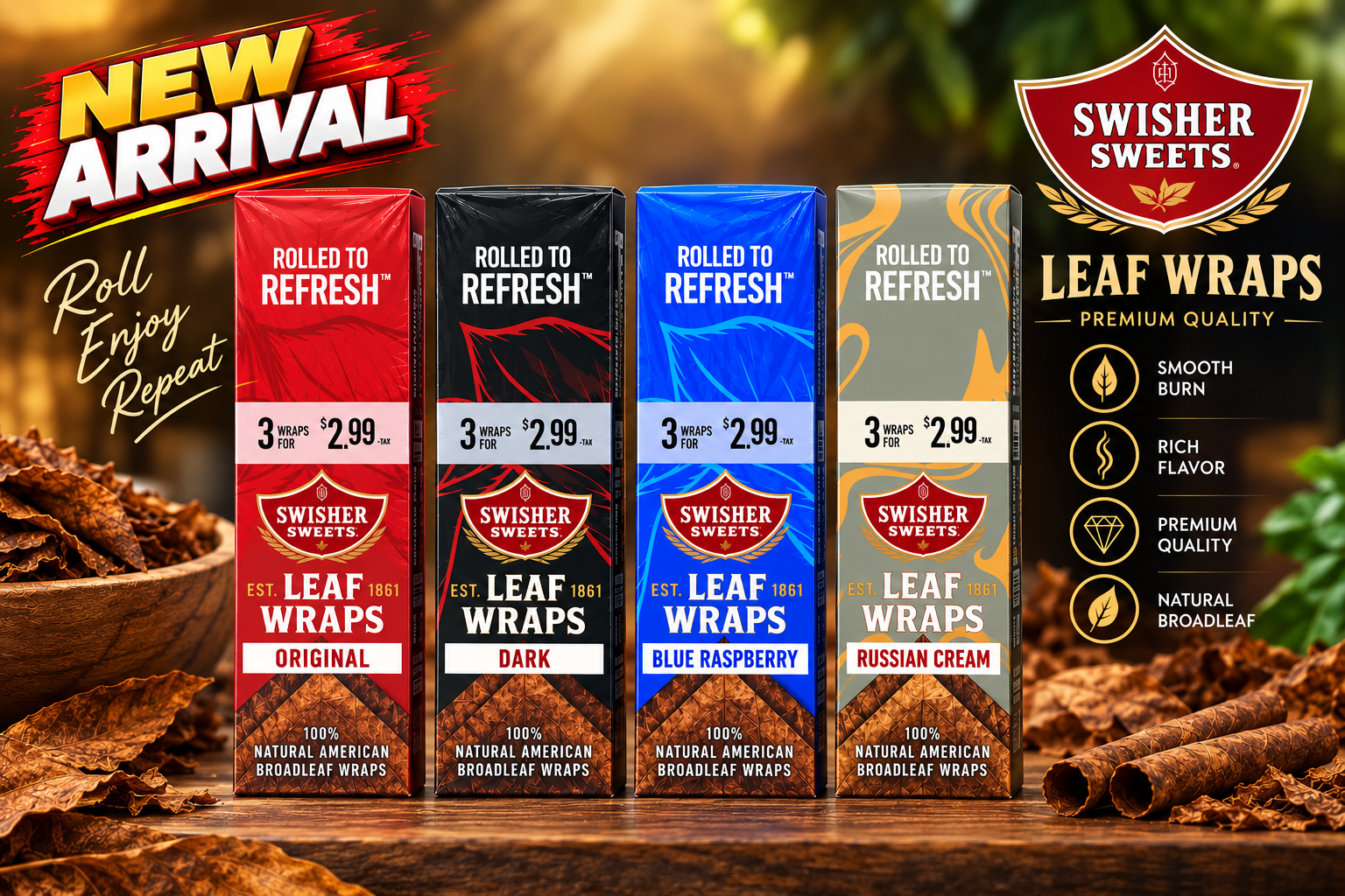 Tob Swisher Sweets Leaf Wraps 3/$2.99 10CT (C20) product image