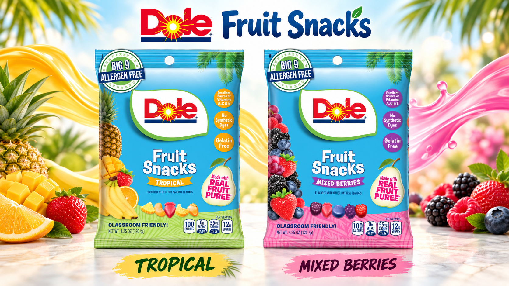 Dole Fruit Snacks 4.25OZ 1CT (C12) product image