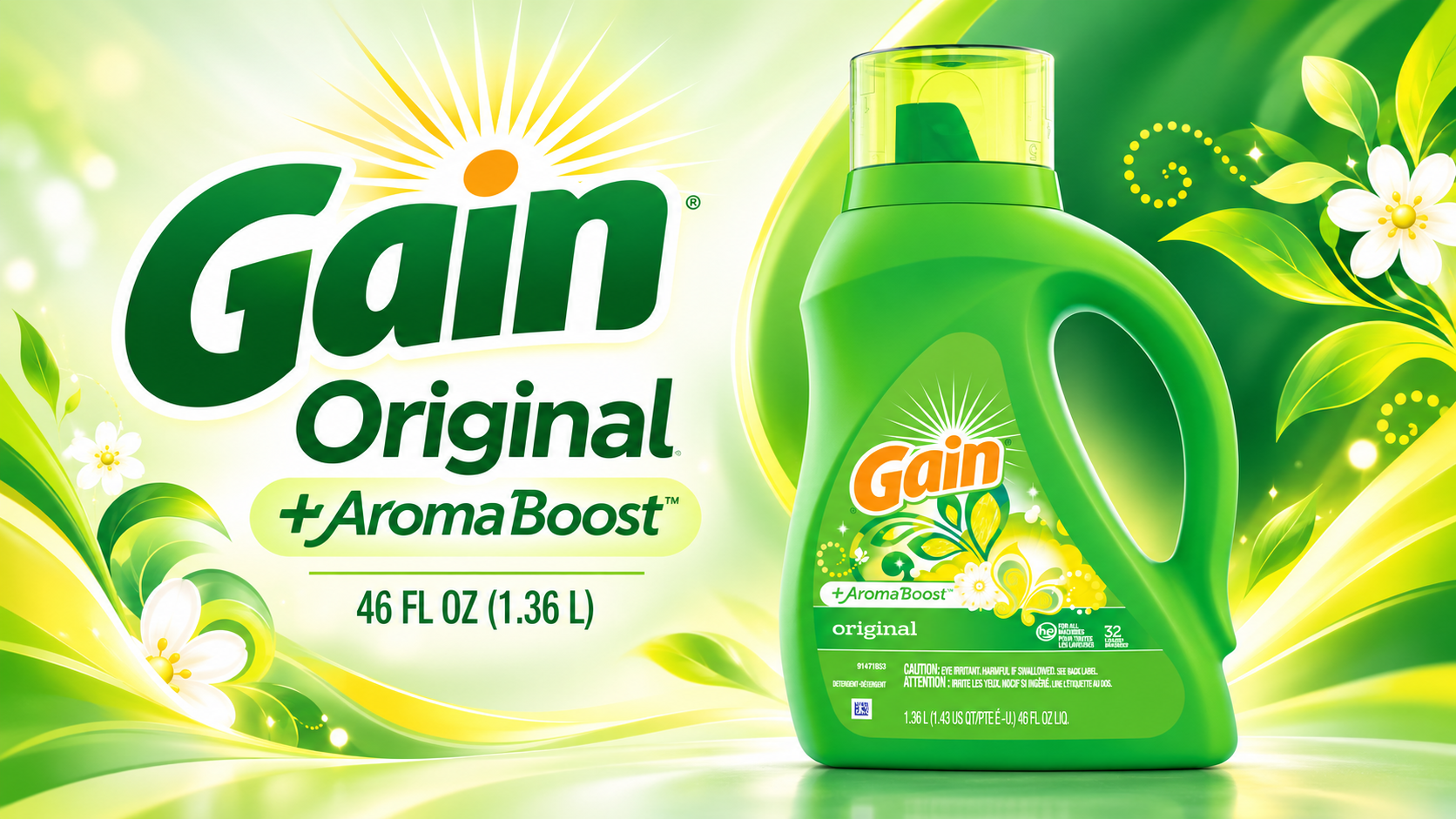 Gain Original 2X Liquid Laundry Detergent 46OZ (C6) product image