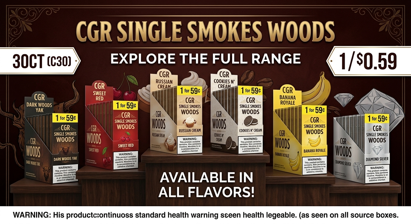 CGR Single Smokes Dark Woods 1/$.059 30CT (C30) product image