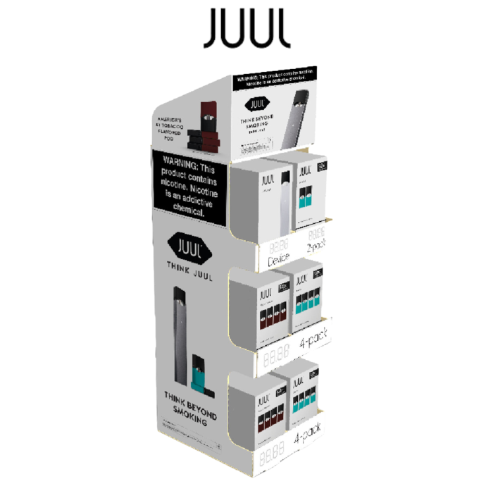 *ML Juul 6 Facing Display Pre-Filled Virginia & Menthol Pods W/Silver Device Kit 48CT product image