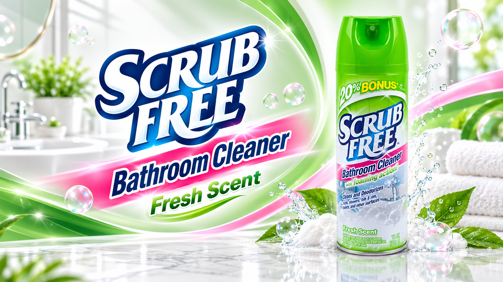 Scrub Free Bathroom Cleaner Fresh Scent 12OZ 1CT (C48) product image