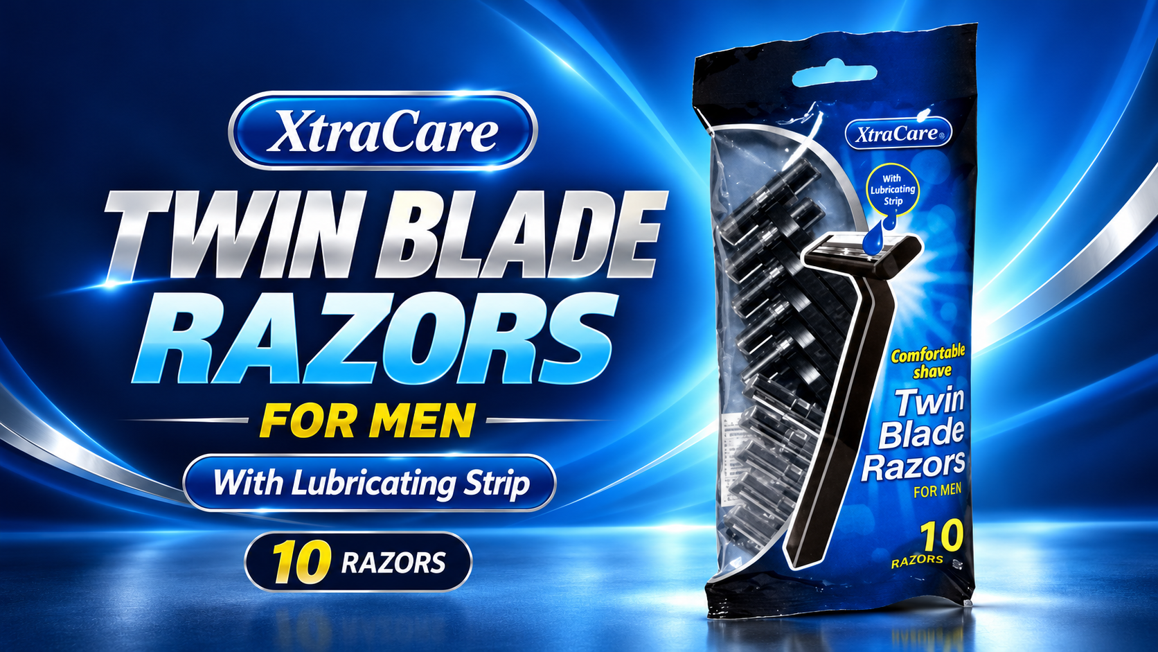Xtracare Twin Blade Razors For Mens 10Pk 1CT (C36) product image