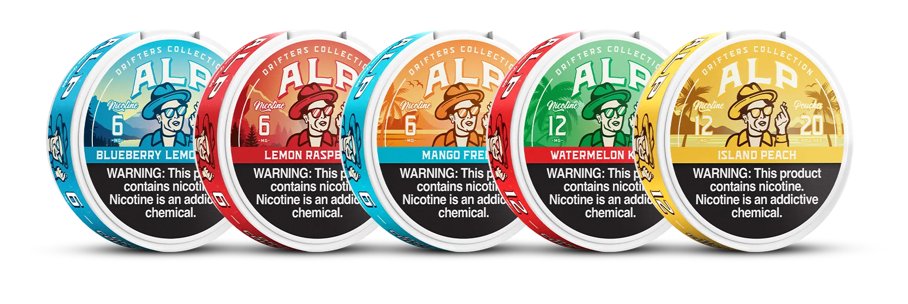 ALP Drifters Collection Nicotine Pouches 6MG 5CT (C18) product image