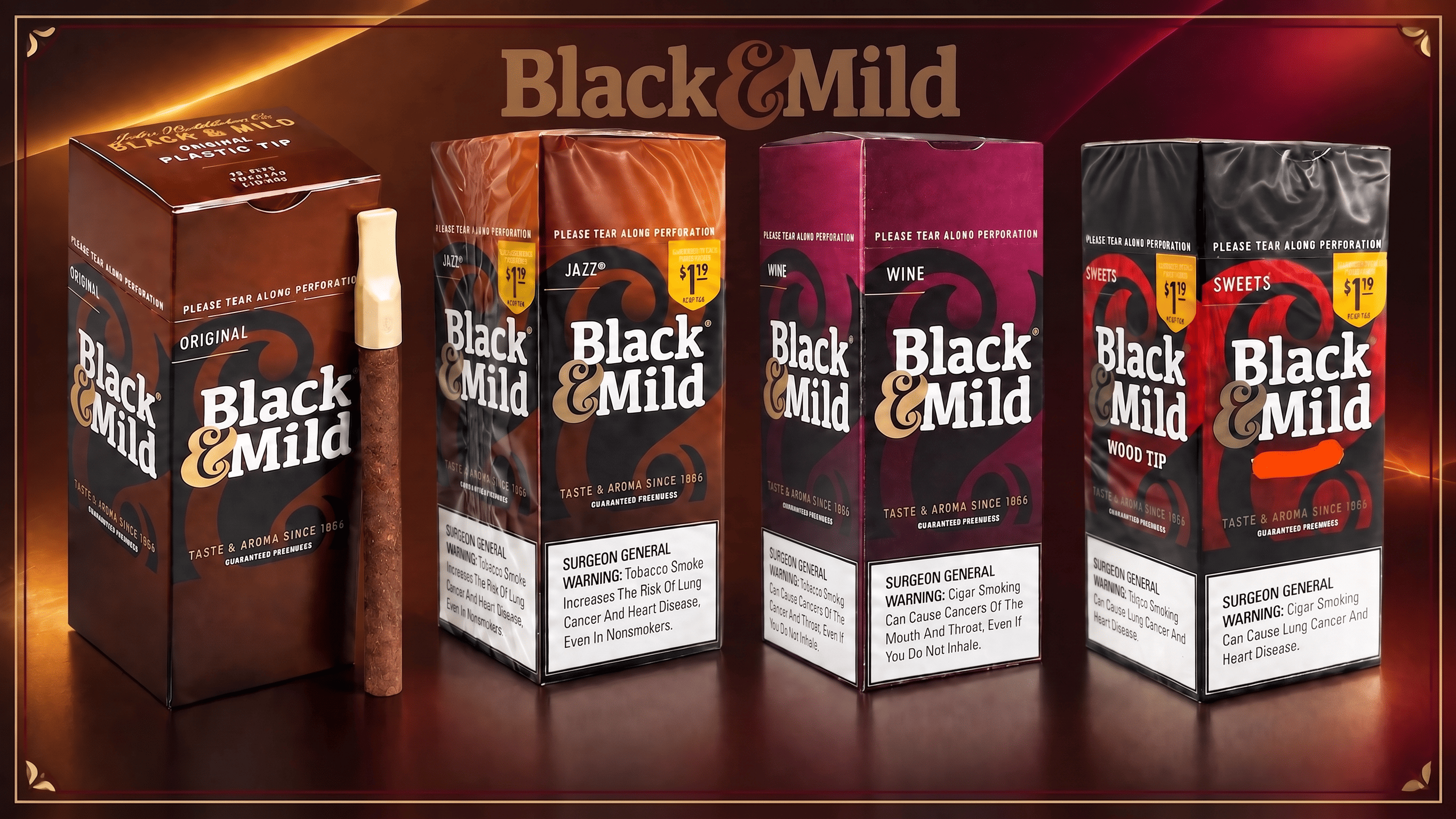 CGR Black N Mild $1.19 25CT Plastic Tip (C30) product image
