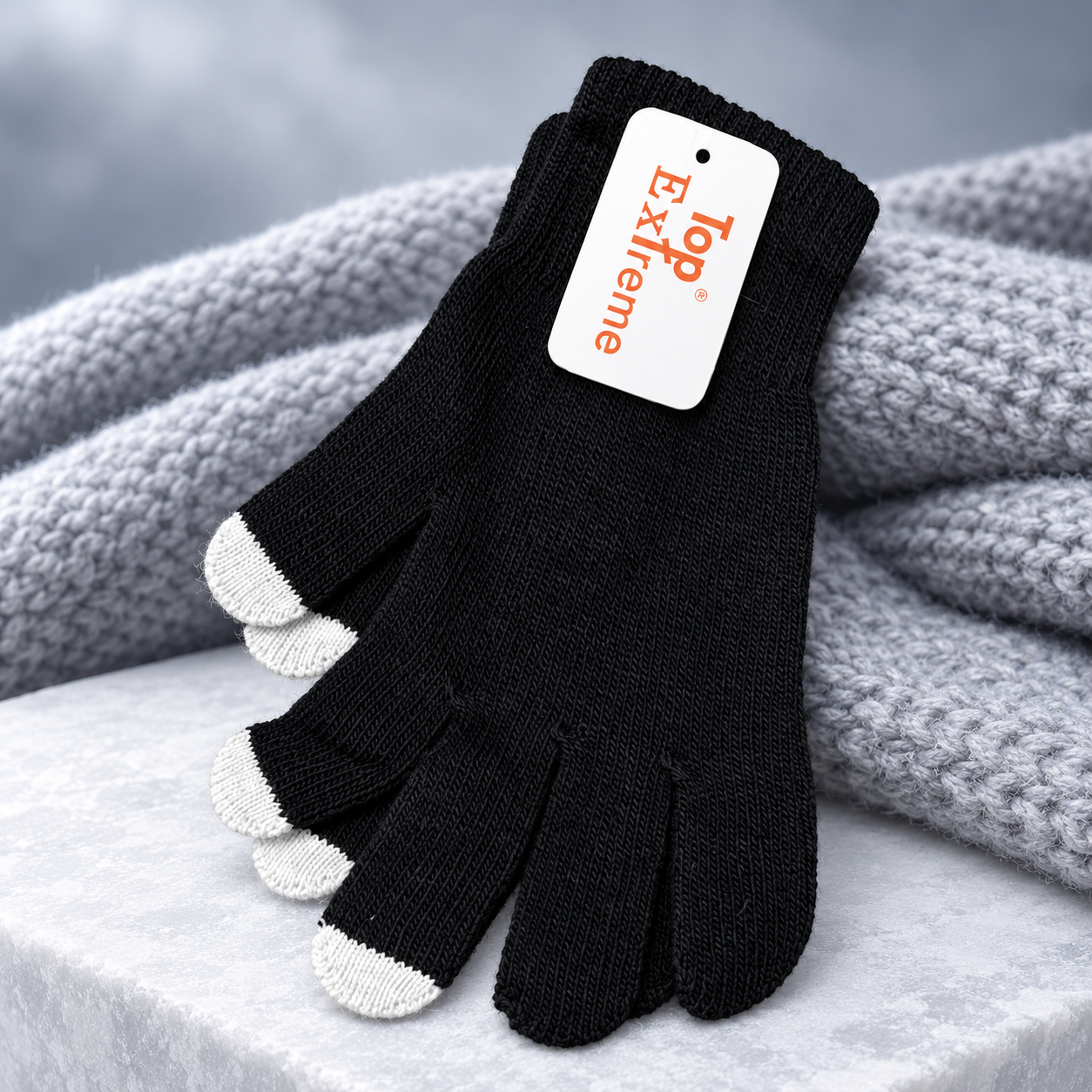 TOP EXTREME PREMIUM KNITTED WINTER GLOVES DOZEN (12CT)