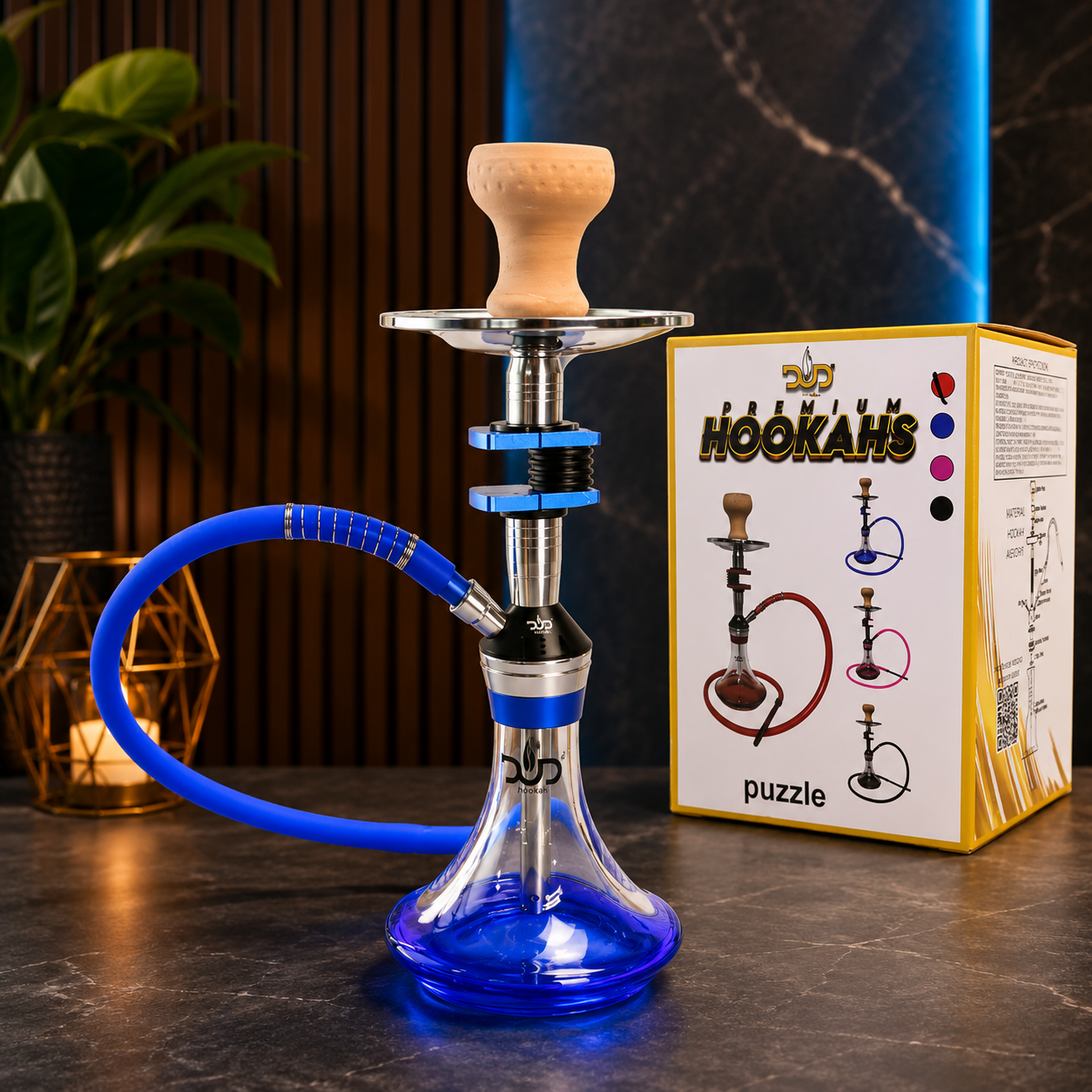 DUD PREMIUM HOOKAHS PUZZLE EDITION 1 HOSE 18" HOOKAH