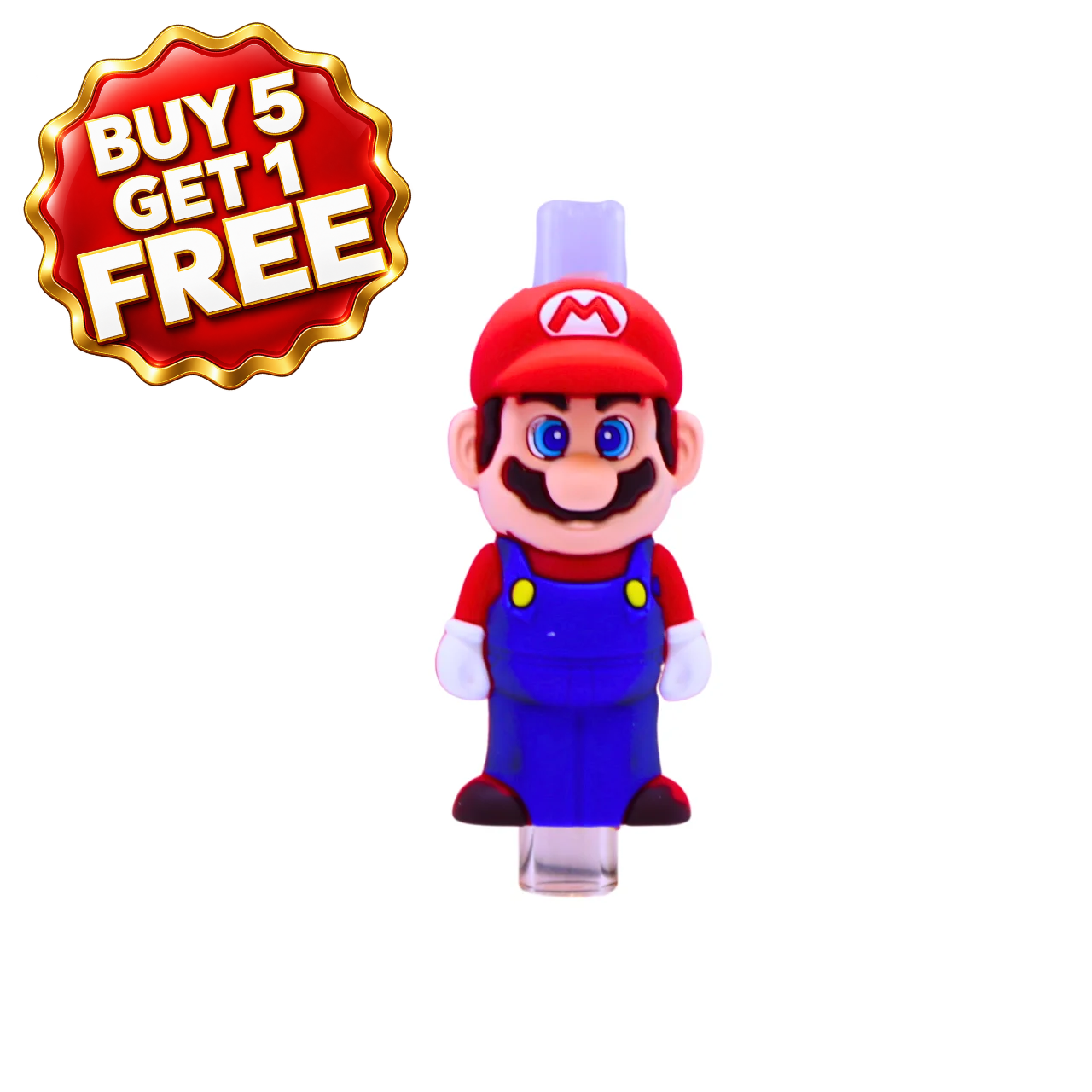 SUPER MARIO DESIGN 3" SILICONE & GLASS PIPE