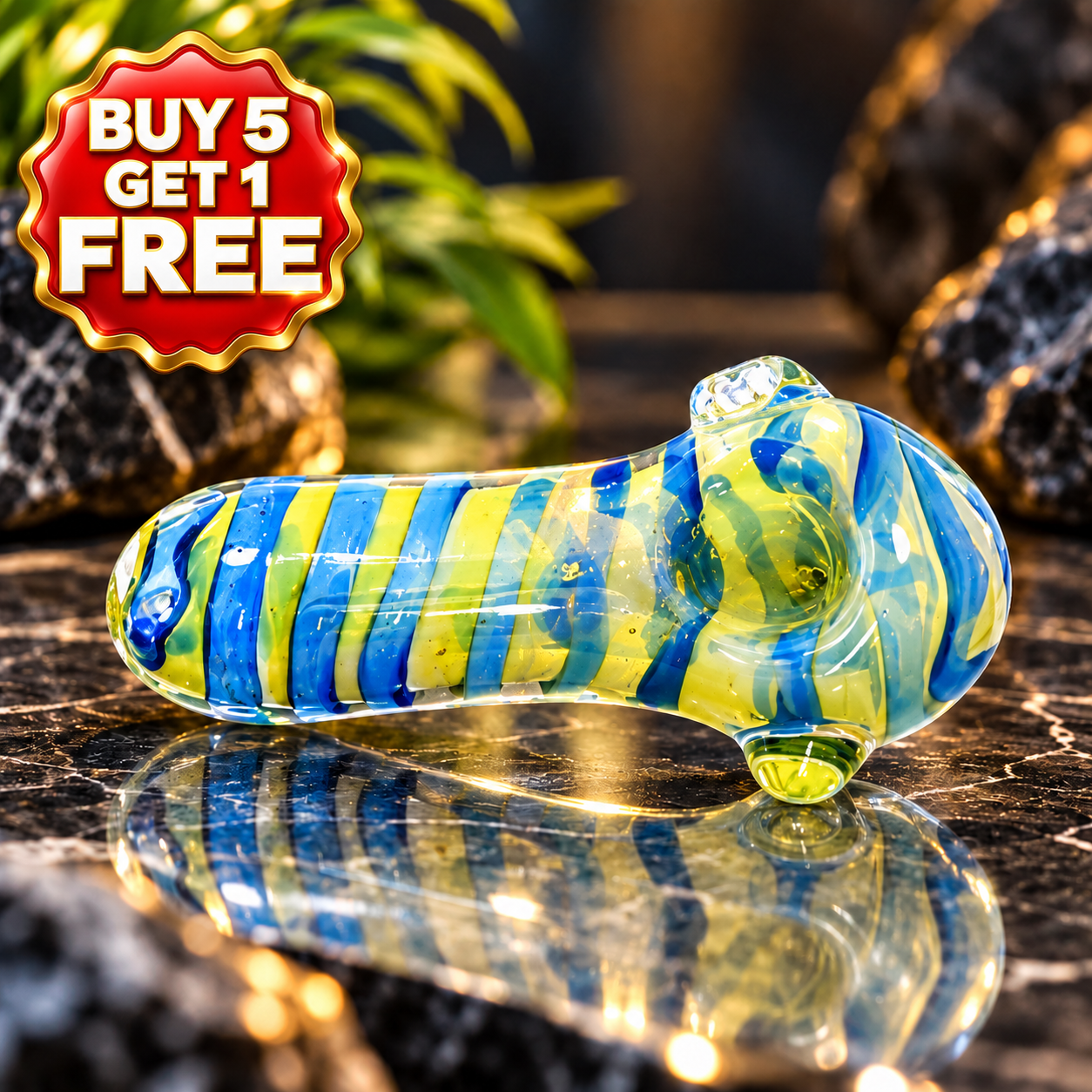 PREMIUM INSIDE TWIST HEAVY SPOON HANDPIPE 4" (HP-61)