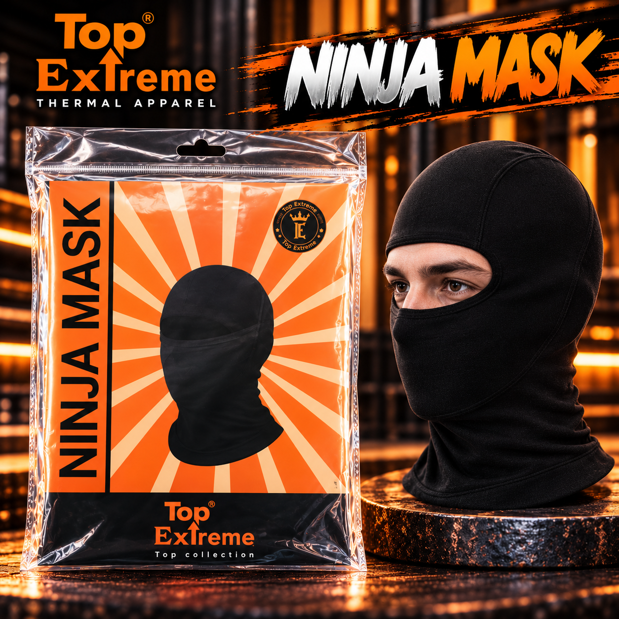 TOP EXTREME PREMIUM FULL FACE NINJA MASK DOZEN (12CT)