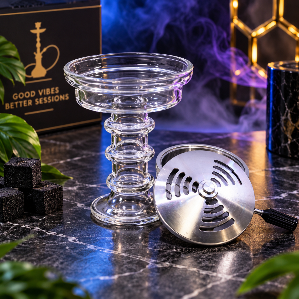 NOUR MAXX PREMIUM GLASS HOOKAH BOWL SET (SM27)
