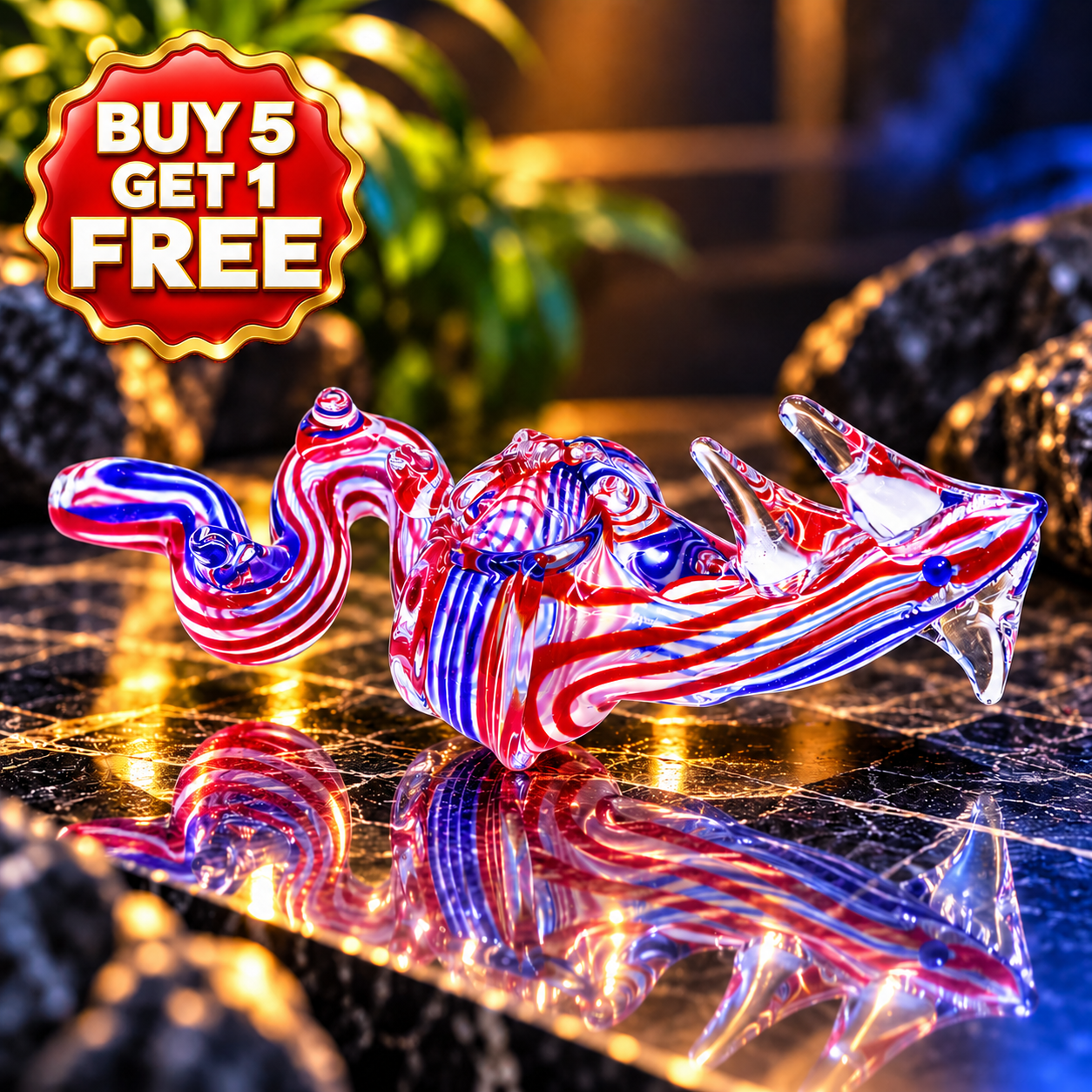 PREMIUM ISO DRAGON DESIGN 4.5" HANDPIPE ASSORTED COLORS (HP-70)