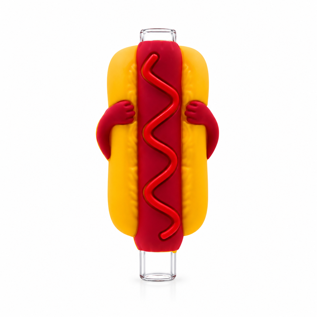 HOT DOG DESIGN 3" SILICONE & GLASS PIPE